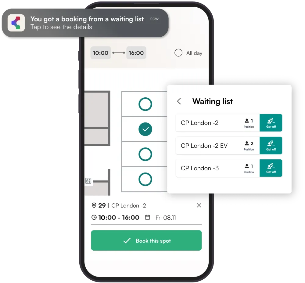 Parking spot booking app